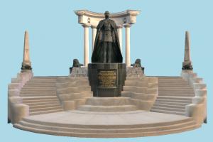 Monument Alexander statue, sculpture, art, stone, tourism, monument, museum, russia, moscow, ruins, gate, structure, temple